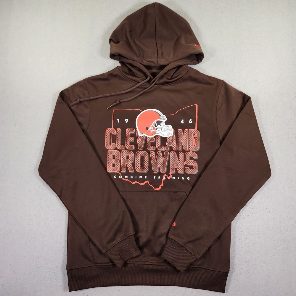 New Era NFL Combine Authentic Cleveland Browns Performance Hoodie Mens Small NWT